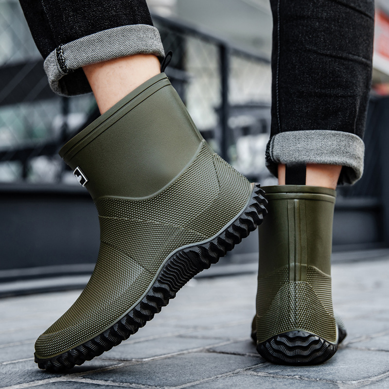 Fishing Boots - Yeni Erkek Orta Boy Kalın Tabanlı