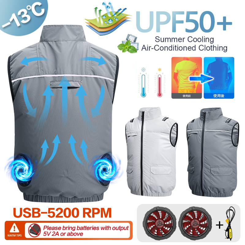 Fishing Jacket Waterproof - Erkekler için Fanlı Yazlık Soğutuculu Klima
